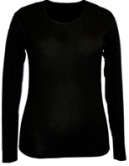 silk merino long sleeved top womens image